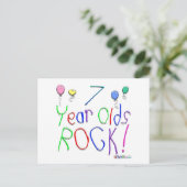 7 jaar Olds Rock! Briefkaart (Staand voorkant)