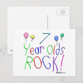 7 jaar Olds Rock! Briefkaart (Voorkant / Achterkant)