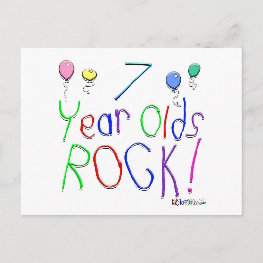 7 jaar Olds Rock! Briefkaart (Voorkant)