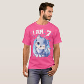 7 Jaar Oud 7 Verjaardag Wolven Jongen Meisje Wolf T-shirt (Voorkant volledig)