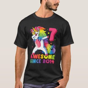 7 jaar oud 7e verjaardag 2021 Funny Dabbing T-shirt