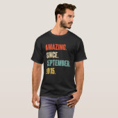 7 jaar oud 7e verjaardag geweldig sinds 2 septembe t-shirt (Voorkant volledig)
