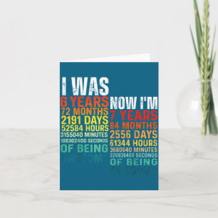 7 jaar oud 7e verjaardag ik was 6 nu ben ik 7 vint kaart