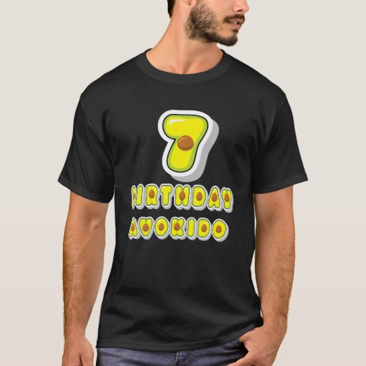 7 jaar oud Birthday Avokido Funny 7th Birthday Pa T-shirt (Voorkant)