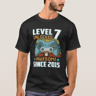 7 jaar oud cadeau jongen level 7 ontgrendeld Gewel T-shirt