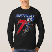 7 Jaar Oud Dirt Bike Verjaardag Motorcross 7e Gift T-shirt (Voorkant)
