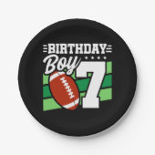 7 Jaar Oud Football Party Thema 7e Verjaardags Jon Papieren Bordje (Voorkant)
