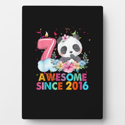 7 jaar oud Geweldig sinds 2016 Panda 7e verjaardag Fotoplaat (voorkant)
