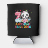 7 jaar oud Geweldige sinds 2016 Panda 7e Verjaarda Blikjeskoeler (Voorkant)
