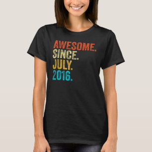 7 jaar oud Geweldige sinds juli 2016 7e verjaardag T-shirt
