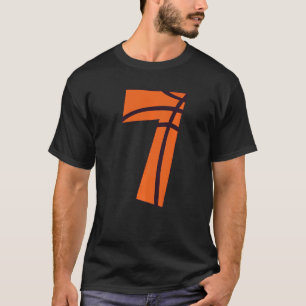 7 jaar oud jongen meisje basketbal 7e verjaardag k t-shirt