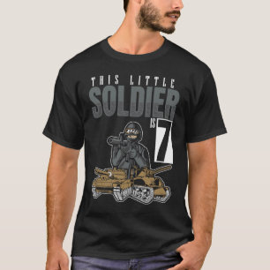 7 jaar oud jongetje soldier Birthday Camouflage Gi T-shirt