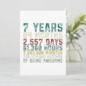 7 jaar oud Jubileum van 7-jarig meisje Kaart (Staand voorkant)