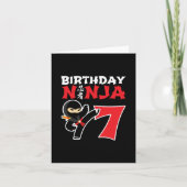 7 Jaar Oud Karate Ninja Party Kinder 7e Verjaardag Kaart (Voorkant)