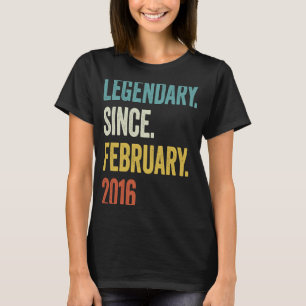 7 jaar oud legendarisch sinds februari 2016 7e geb t-shirt