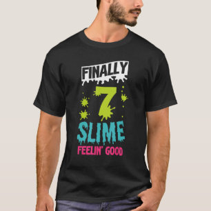 7 jaar oud slijm zo geërfd groen blauw slijm geboo t-shirt