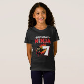 7 jaar oud stripboek stijl ninja 7e verjaardag t-shirt (Voorkant volledig)