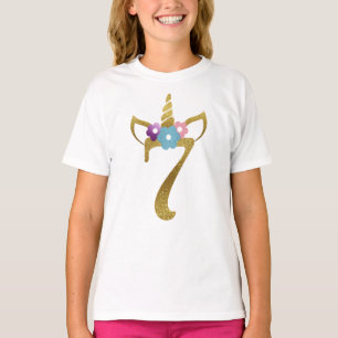 7 jaar oud Unicorn Birthday Girl voor kinderen T-shirt