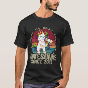 7 jaar oud Unicorn Floss7th Birthday Girl Uni T-shirt
