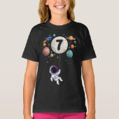 7 Jaar Oud Verjaardag Planeten Astronaut 7e Verjaa T-shirt (Voorkant)