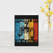 7 Jaar Oud Verjaardagsjongen 7 Tijd om 7e Bir op n Kaart (Gele Bloem)