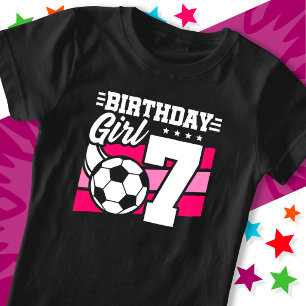 7 Jaar Oud Voetbal Football Party 7e Verjaardag Me T-shirt