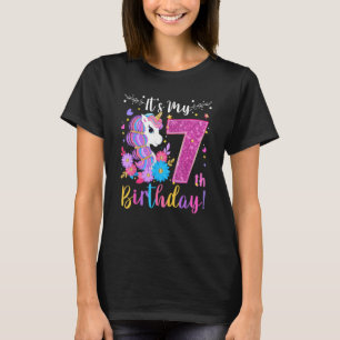7 Jaar Oud Zijn Mijn 7e Verjaardag Leuke Eenhoorn T-shirt