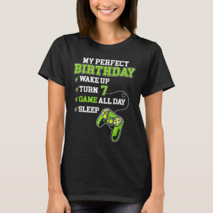 7 jaar oude 7e verjaardag gamer voor jongens - per t-shirt