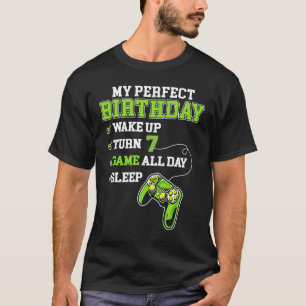 7 jaar oude 7e verjaardag gamer voor jongens - per t-shirt