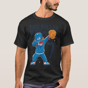 7 jaar oude Baseball 7e Baller Player Boy T-shirt
