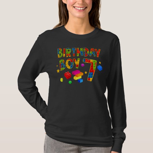 7 jaar oude blokboeien t-shirt (Voorkant)