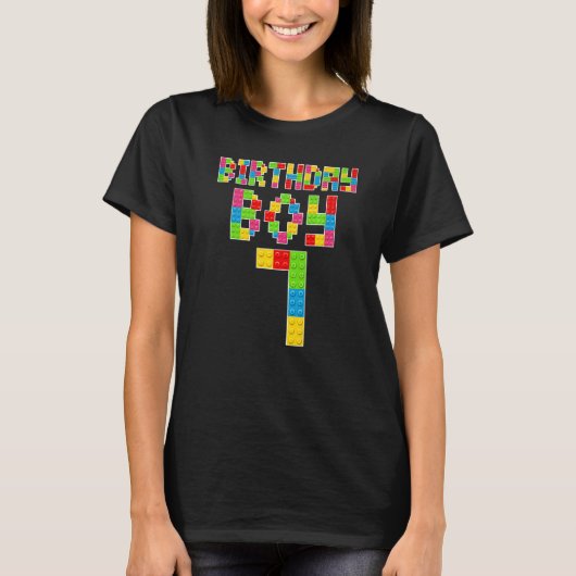 7 jaar oude blokboeien t-shirt (Voorkant)