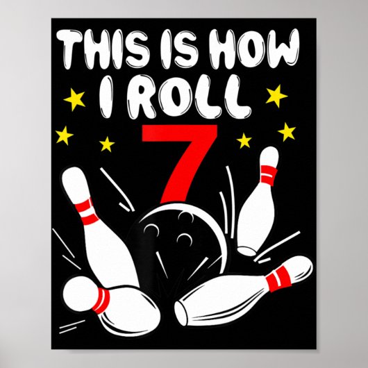 7 jaar oude Bowling Dit is hoe ik de zevende verja Poster (Voorkant)