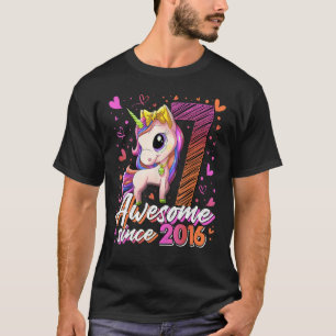 7 jaar oude Cute Unicorn Gifts 7th Birthday Kinder T-shirt