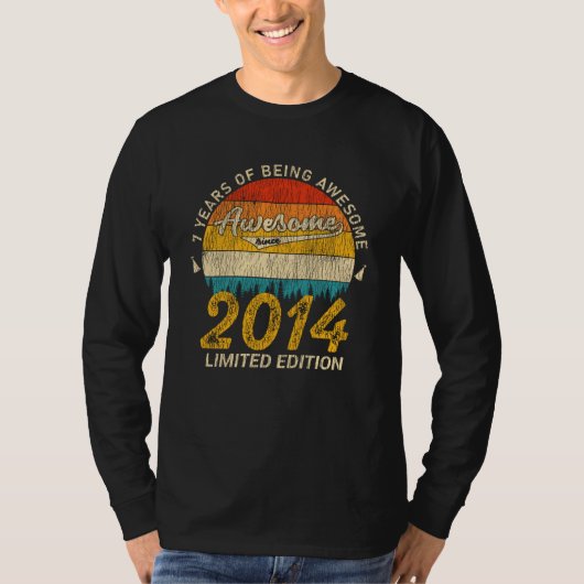 7 jaar oude dag 2014 Geweldige sinds 7 jaar T-shirt (Voorkant)