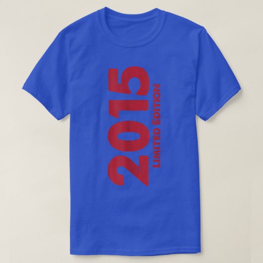 7 jaar oude  geboorte, geboren in 2015, beperkt t-shirt (Design voorkant)