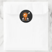 7 Jaar Oude Gelukkige 7e Verjaardag Bysketbyll 7e Ronde Sticker (Tas)