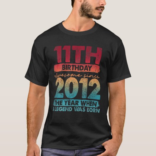 7 jaar oude geschenken Geweldige sinds januari 201 T-shirt (Voorkant)