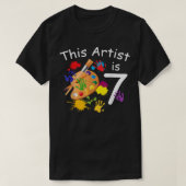 7 jaar oude kunstschilders op de zevende dag van d t-shirt (Design voorkant)