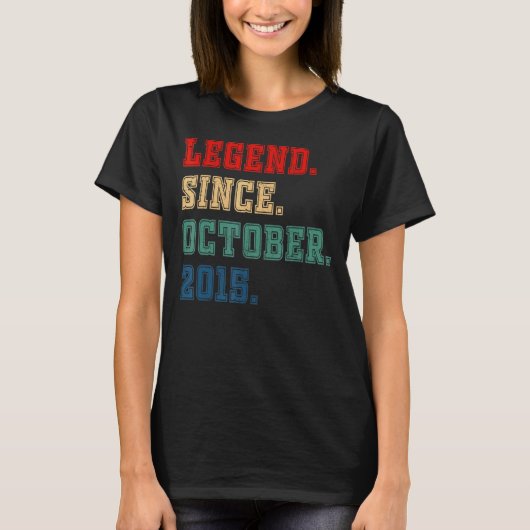 7 jaar oude legenda sinds oktober 2015 7e verjaard t-shirt (Voorkant)