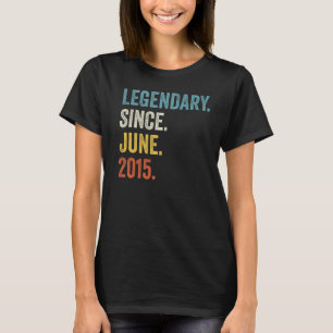 7 jaar oude legendary sinds juni 2015 7e verjaarda t-shirt
