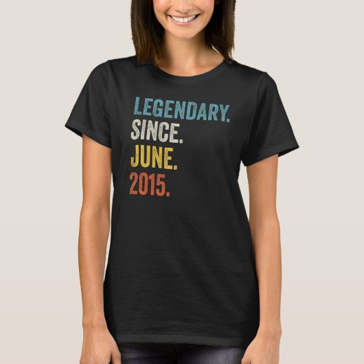 7 jaar oude legendary sinds juni 2015 7e verjaarda t-shirt (Voorkant)