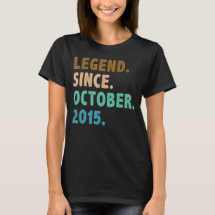 7 jaar oude legering sinds oktober 2015 7e verjaar t-shirt