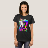 7 jaar oude Unicorn Dabbing 7th Birthday Girl Unic T-shirt (Voorkant volledig)