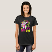 7 jaar oude Unicorn Dabbing 7th Birthday Girl Unic T-shirt (Voorkant volledig)