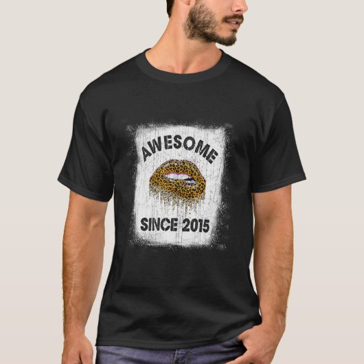 7 jaar oude verjaardag Geweldige sinds 2015 Leopar T-shirt (Voorkant)