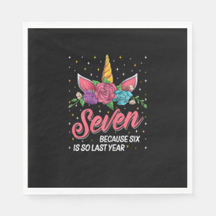 7 Jaar Oude Verjaardag Meisje Geschenken Gezicht E Servet