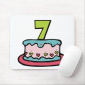 7 jaar oude verjaardagsCake Muismat (Met muis)
