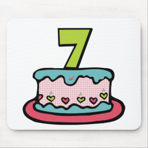 7 jaar oude verjaardagsCake Muismat