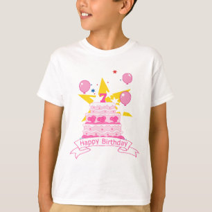 7 jaar oude verjaardagsCake T-shirt